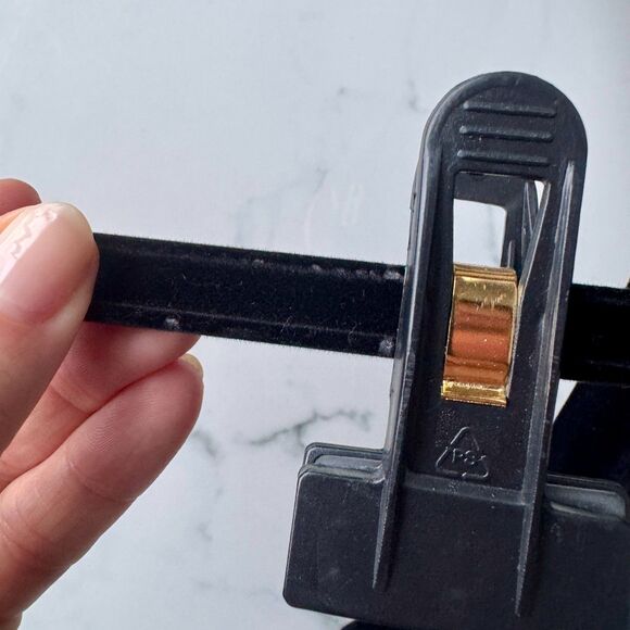 2pc Vintage Chanel Black Velvet Gold Tone CC Hardware Clothing Hangers - Picture 12 of 14